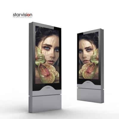 China 3840x2160 Floor Stand Digital Signage Advertising Kiosk 55 Inch RAL for sale