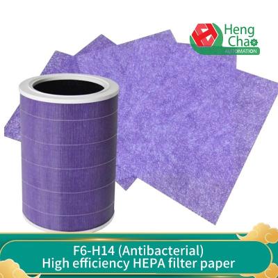 China Purple F6 HEPA Filter Paper 78gsm Non Woven Melt Blown Fabric for sale