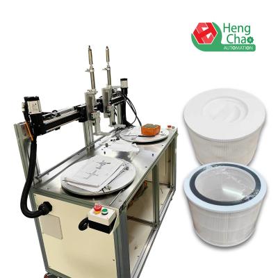 China Car Filter End Cover Glue Machine Filter Assembly Machine Diameter 100mm~400mm for sale