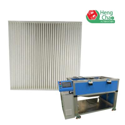China 450mm Wide 1.5kw Car Air Filter Angle Cutting Machine Filter Diagonal Machinery for sale