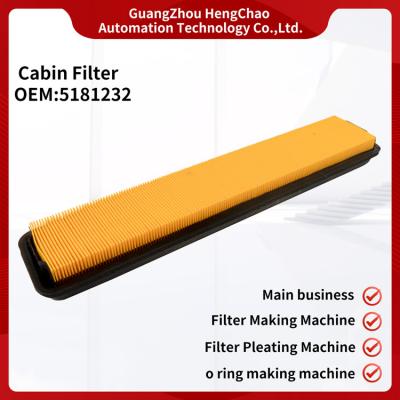 China 520mm Length  Rectangular Cabin Air Filter 5181232 for sale