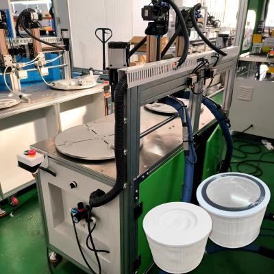China Máquina de fabricação de cartuchos de filtro com filtro de tela final de tampa de selante de fabricação à venda
