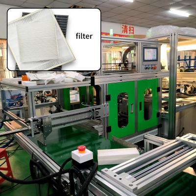 China Automatische Kantenmaschine für Filterelemente von Klimageräten - 150-400 mm lang/breit - Gewebe aus nicht gewebten Stoffen - zu verkaufen