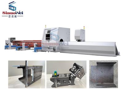 China Long Material Laser Cutting Machine with ±0.1mm Positioning Accuracy and 12000mm Length for sale