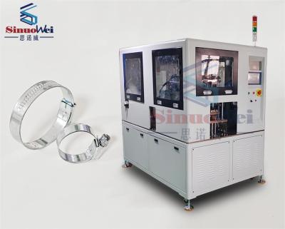 China 0.5Mpa British Type Hose Clamp Machine / Hose Clips / Worm Gear Automatic Assembly Machine for sale
