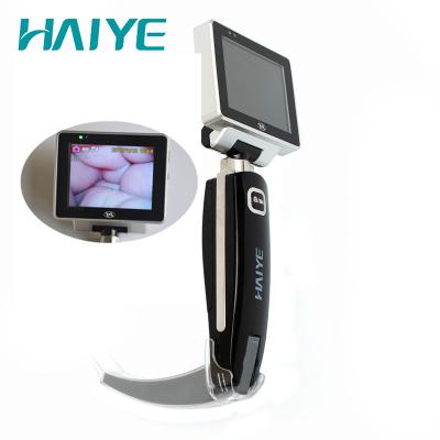 China Videolaringoscopio portátil desechable Haiye Medital Popular USB EMS Videolaringoscopio con 6 cuchillas de Metal en venta