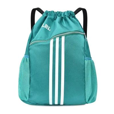 China Kundenspezifische Logo Drawstring Sports Backpack Bright-Farbe mit Basketball Compartme zu verkaufen