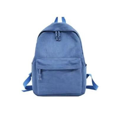 China Custom Smell Proof School Canvas Backpack White Khaki Blue Black With Logo for sale