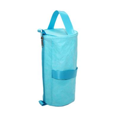China Washable Tyvek Paper Wine Bottle Cooler Bag Insulated With Aluminum Foil for sale