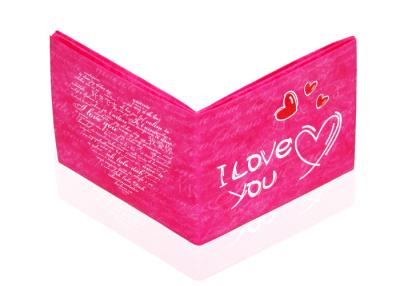 China Sweet Heart Washable Tyvek Paper Wallet Custom Logo Pink Tyvek Mighty Wallet for sale