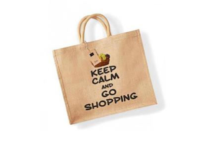China Fantastic Reusable Washable Tote Bags Burlap Jute Shopping Bag With Custom Logo for sale