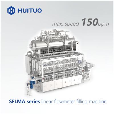 China Huituo Linear 3 Row Flowmeter Filling Machine For Dishwashing Liquid for sale