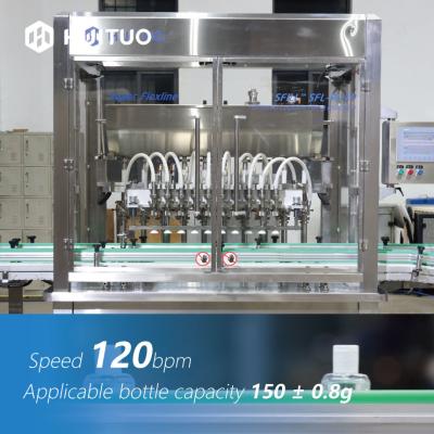 China Huituo 10 Head Linear Servo Piston PET Plastic Bottle Filling Machine For Baby Oil for sale