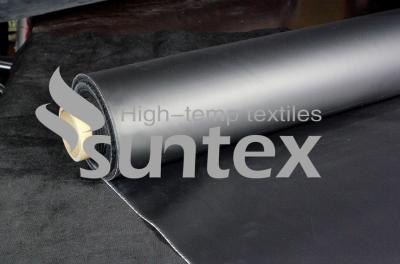 China Fire retardant, insulation Flexible Duct Coated Fiberglass Fabric Coated With Neoprene Rubber Black en venta