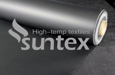 Κίνα Good weather resistance Stress Relief Vibration Black Neoprene Coated Fiberglass Fabric For Expansion Joint προς πώληση