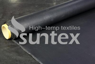 China Corrosion and oil resistance Black Neoprene Coated Fiberglass Chemical Resistant Fabric Or Tape To Mid - East à venda