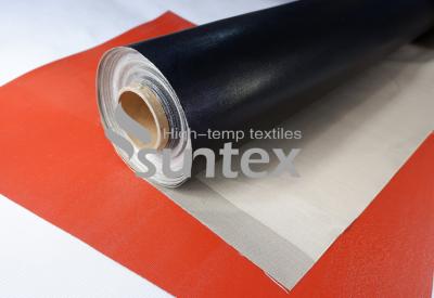 Chine Tissu à hautes températures de fibre de verre enduit par Ptfe de résistance pour les rideaux industriels à vendre