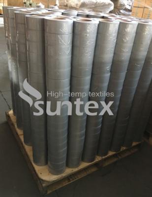 Chine Tissu enduit de silicone de fibre de verre d'isolation à hautes températures pour les couvertures isolantes thermiques démontables à vendre