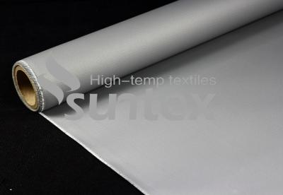 China Prova de fogo revestida de pano da tela da cortina do fogo de pano da fibra de vidro do silicone de alta temperatura à venda