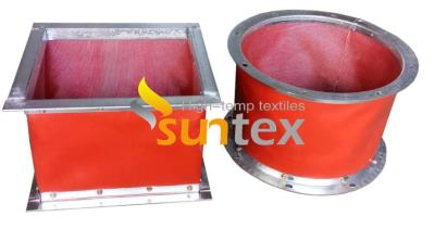 China Flexible Thermal Fireproof Material Pu Coated Fiberglass Fabric flexible duct connector Te koop
