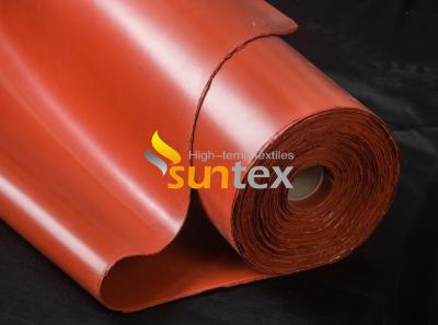 China China Wholesale High Temperature Resistant Insulating Red/grey/black/orange Silicone Rubber Coated Fiberglass Cloth for sale
