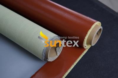 China Silicone coated fiberglass fabric silicon rubber coated fiberglass cloth for sale
