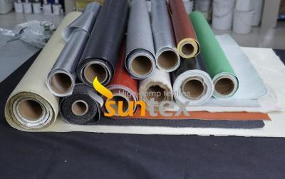 China Heat Resistant Fireproof Curtains Insulating Thermal Conductivity Silicone Rubber Coated Fibergla zu verkaufen