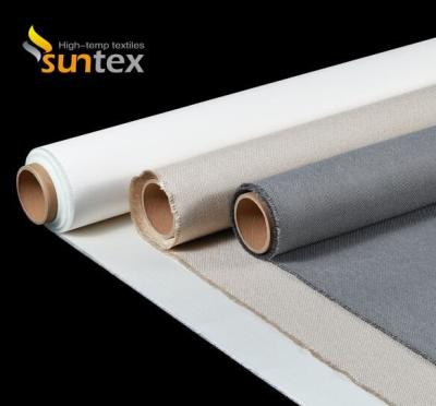 China Fiber Glass Anti Fire Curtain Material PU Silicone Coated Fire Resistant Fiberglass Fabric for sale