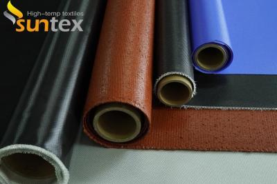 중국 High Temperature Resistant expansion joint Colorful Silicone Rubber Coated Fiberglass Fabric 판매용