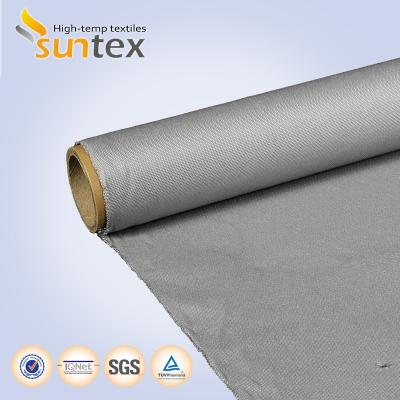China Thermal Isulating Materials PU Coated Fiberglass Fabric 0.65mm M0 For Welding Protection Fireproof Blanket for sale