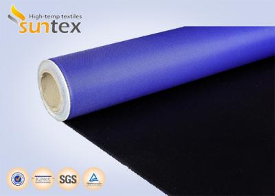 China Fire Resistant PU Coated Fiberglass Fabrics M0 0.41mm 460g Flexible Duct Cloth Fabric for sale