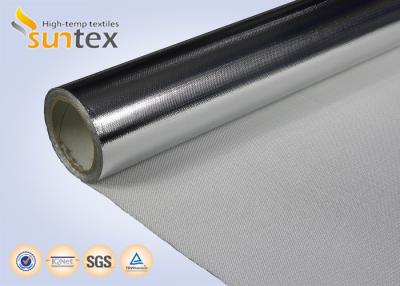 China tela reflexiva termal del papel de aluminio de 0.4m m para el guante y el delantal de la protección del calor en venta
