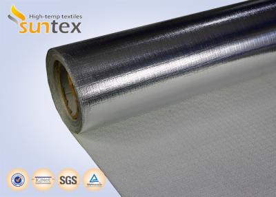 China Aluminum Coated Heat Resistant Reflective Material 0.65mm 550C Welding Protection for sale