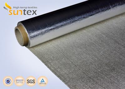 China 0.75mm 150C Heat Reflective Fabric Aluminum Foil Coated Glass Fiber Welding Fire Blanket Rolls for sale
