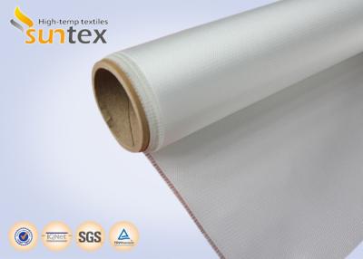 Chine enduit acrylique du tissu 13oz résistant à la haute température pour le rideau ignifuge en petit pain, tissu léger de fibre de verre à vendre