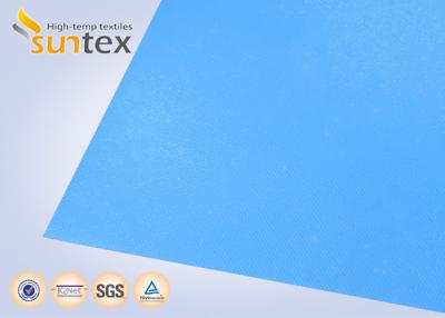 China Blue Silicone Coated Fiberglass Fabric For Heat Insulation Jackets & Covers for sale