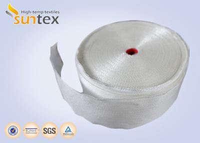 China Flame Retardant 550C Resistance Fiberglass Cloth Tape Heat Protection Woven Fiberglass Tape for sale