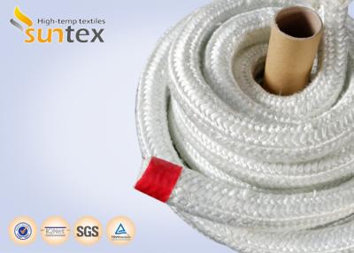 China Heat Insulation 550C Fiberglass Rope Gasket For Industrial Furnace Fireplaces for sale