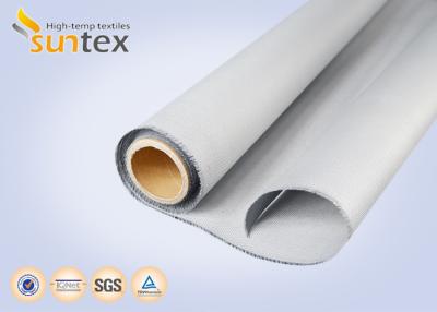 China Thermal Insulation Fabric Polyurethane Coated Fiberglass Fabric M0 Smoke Barrier Fabric 0.43mm for sale