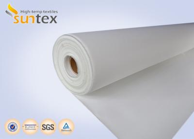 China Fireproof Curtains PU Coated Fiberglass Fabric Smoke Barrier 0.4mm Thermal Insulation Roll Pipe Protection Cover for sale