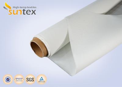 China 0.85mm White Silicone Coated Fabric For Fire Curtain System E 120 Fire Protection for sale
