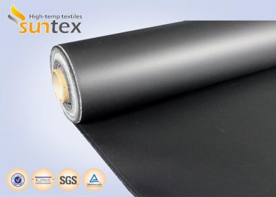 China Black Expansion Joint Chemical Resistant Fabric Neoprene Coated Fiberglass 600 G for sale