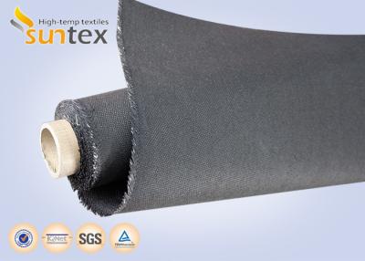 China Material incombustible revestido de acrílico resistente al fuego de la tela 0.8m m de la fibra de vidrio de la cortina de humo en venta
