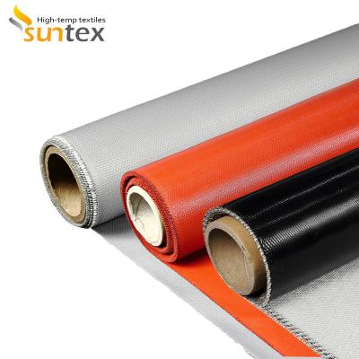 China Leading manufacturer of components Silicone Coated Fiberglass Fabricfor removable insulation blankets for sale