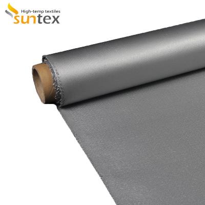 China 1000°F/550°C High Flexible Silicone Fiberglass Fabric Used In Heat Insulation for sale