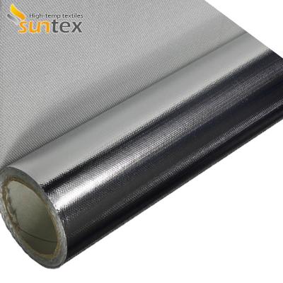 China Aluminum foil fiberglass material Heat Reflecting fiberglass fabric aluminum foil coating for sale
