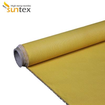 Китай Желтым стеклянная ткань покрытая силиконом - аварийное одеяло огня продается