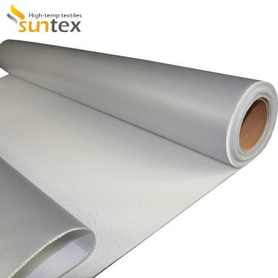 China 32 Oz High Temperature Fabric Silicone Fiberglass Fabric For safety curtains automatic fire curtain en venta