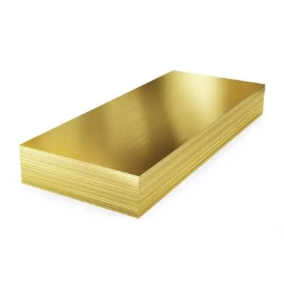 China 1500x 3050 X 1.5mm Brass Coated Copper C26800 C27200 Shiny Brass Sheet Plate for sale