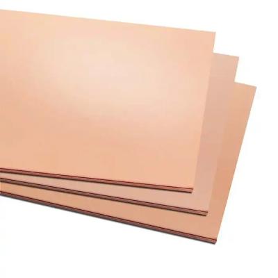 China Placa de cobre pura elevada de la hoja de la pureza 99,99% C10100 C11000 C12200 C12000 en venta